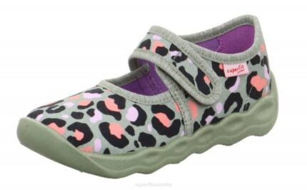 Superfit Light Green/Multicoloured Babies BUBBLE - Slipper with Velcro Fastener Z6Z871