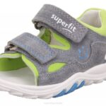 Superfit Light Grey/Light Green Babies FLOW - Sandal with Velcro Fastener Z6Z8188