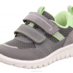 Superfit Light Grey/Light Green Babies SPORT7 MINI - Sneakers low with Velcro Fastener Z6Z8361