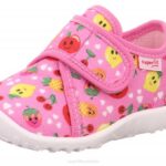Superfit Pink/Multi Coloure Babies SPOTTY - Slipper with Velcro Fastener Z6Z874