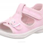Superfit Pink/Silver Babies POLLY - Slipper with Velcro Fastener Z6Z82