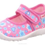 Superfit Pink/Turquoise Babies SPOTTY - Slipper with Velcro Fastener Z6Z868