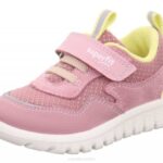 Superfit Pink/Yellow Babies SPORT7 MINI - Sneakers low with Velcro Fastener Z6Z8290
