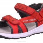Superfit Red/Grey Toddlers CRISS CROSS - Sandal with Velcro Fastener Z6Z8612