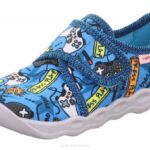 Superfit Turquoise/Multicoloured Babies BUBBLE - Slipper with Velcro Fastener Z6Z827